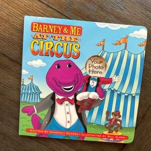 Vintage 1997 Barney & Me at the Circus Personalized Photo Board Book Kids